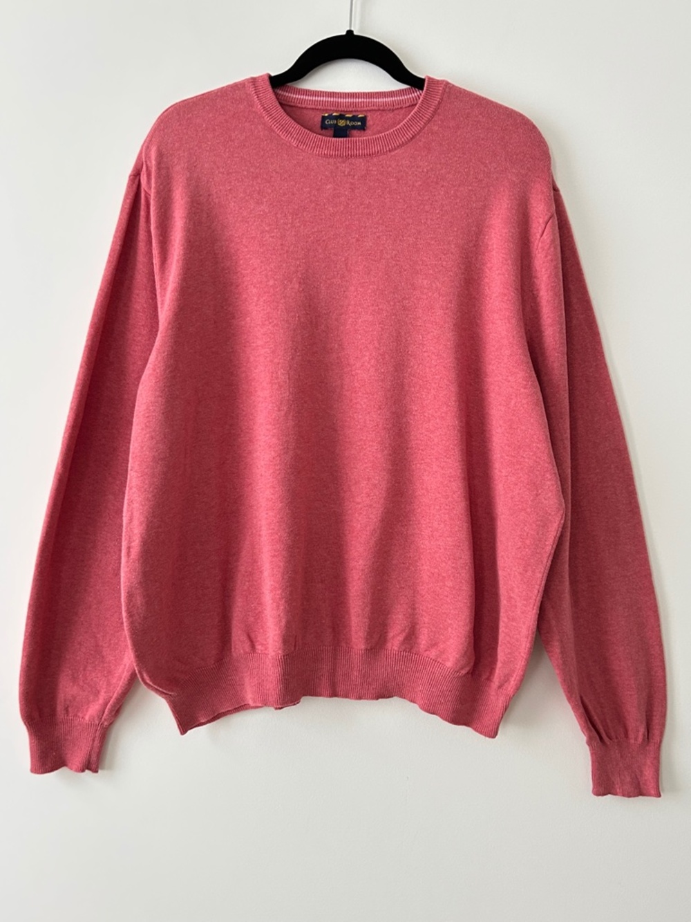 Club Room 100% Cotton Coral Crewneck Sweater